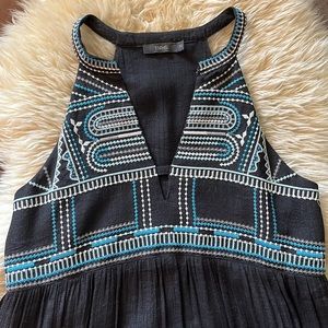 Embroidered Halter Dress
